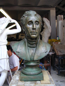 Busto in bronzo LB129BR Giacomo Leopardi