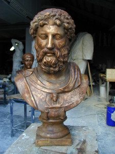 Busto in bronzo LB120BR Marco Aurelio Imperatore Romano